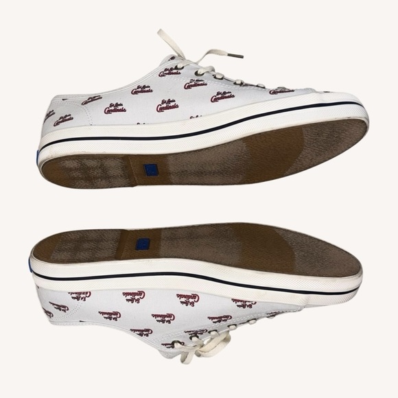Women's Keds White St. Louis Cardinals Kickstart Repeat Logo Sneakers Size 10 - Picture 4 of 10
